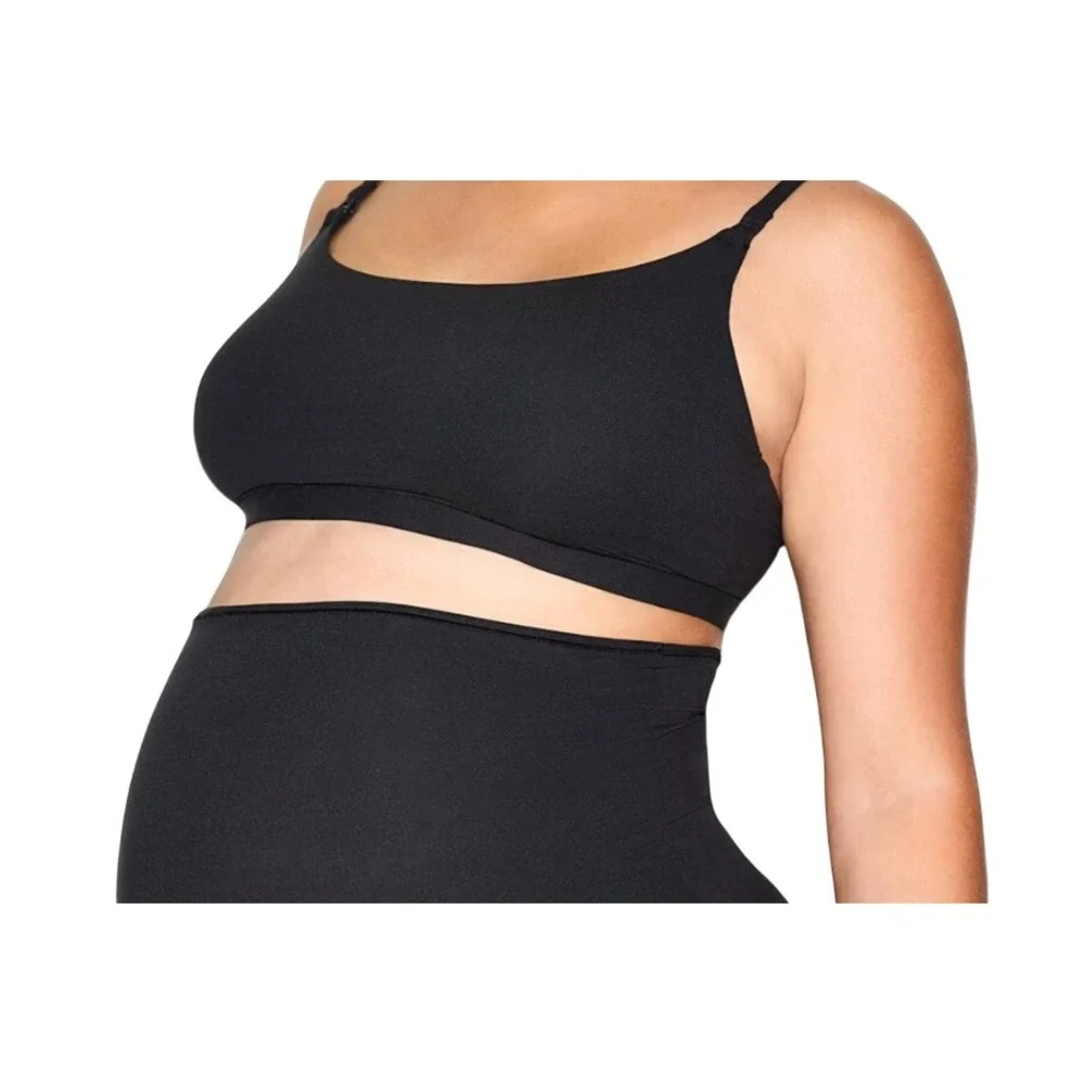 Skims Fits Everybody Maternity Nursing Scoop Bralette Onyx BR-BRL-11312W XS